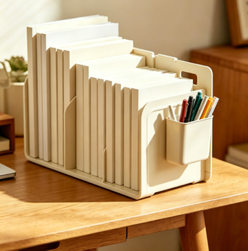 Expandable Desktop Bookshelf Rack – Adjustable Width Storage Organizer